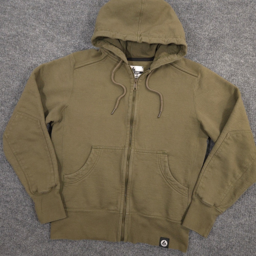 American Giant Classic Full Zip Hoodie Mens Small Green Heavyweight Made In USA